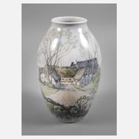 Kopenhagen Unikatvase Landschaftsmalerei111