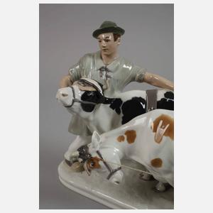 Meissen "Bauer mit Ochsengespann”