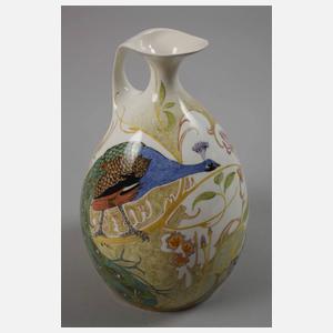 Rozenburg Henkelkrug Pfauendekor