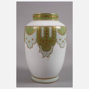 Stulz Straßburg Jugendstilvase Goldmalerei