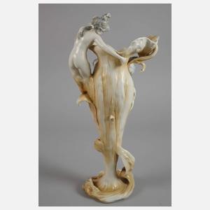 Volkstedt figürliche Jugendstilvase