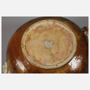 Großer Blütencachepot Barbotine-Technik