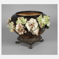 Großer Blütencachepot Barbotine-Technik111