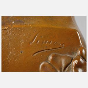 Goldscheider Wien große Vase Flötenspielerin