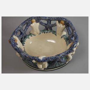 Karlsruher Majolika "Fruchtschale mit Putten"