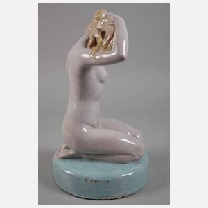 Karl Kiefer, kniender weiblicher Akt