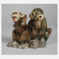 Goldscheider Wien "Zwei sitzende Affen"111