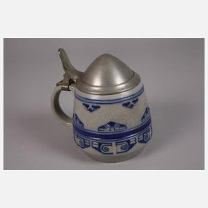 Westerwald drei Bierkrüge Jugendstil