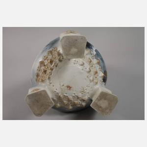 Ernst Wahliss Wien große Reliefvase Wintermotiv