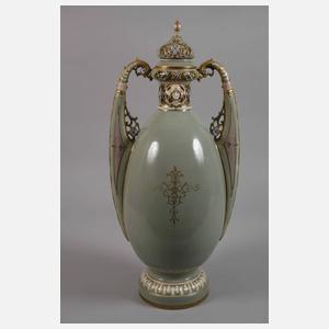 Ernst Wahliss Wien große Prunkvase Pâte sur Pâte