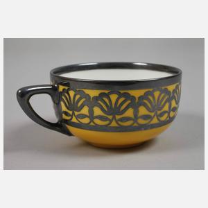 Rosenthal drei Mokkatassen Silberoverlay