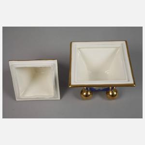 Royal Dux Böhmen Deckeldose Art déco