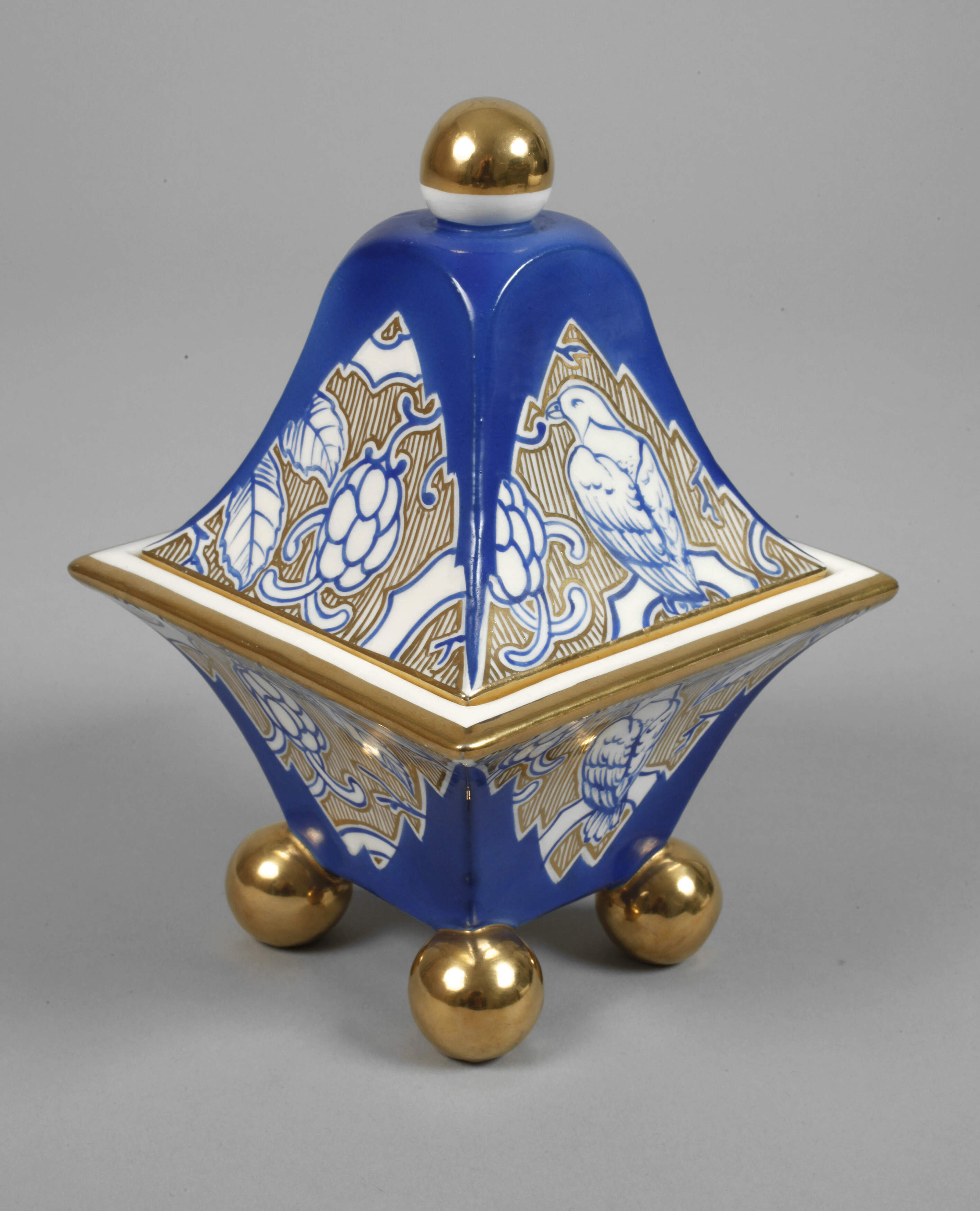 Royal Dux Böhmen Deckeldose Art déco