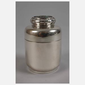 Silber Teedose mit Emaille