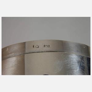 Silber Teedose mit Emaille