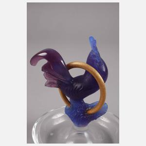 Daum Nancy Chinesische Sternzeichenschale Hahn