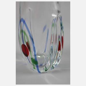 Vase mit farbigen Einschmelzungen