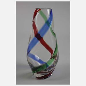 Vase mit eingeschmolzenen Bändern
