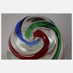 Vase mit eingeschmolzenen Bändern