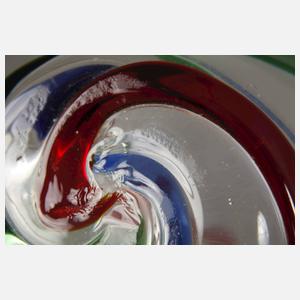 Vase mit eingeschmolzenen Bändern