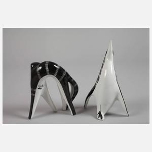 Cmielow Polen Katze mit Buckel und Pinguin