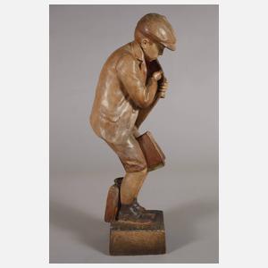 Rosé, Knabe mit Büchern und Schultasche