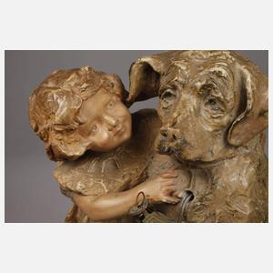 Lemaire, Tischlampe Kind mit Hund