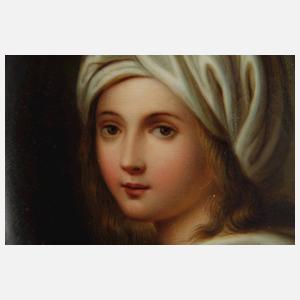 Kleine Porzellanbildplatte "Beatrice Cenci"