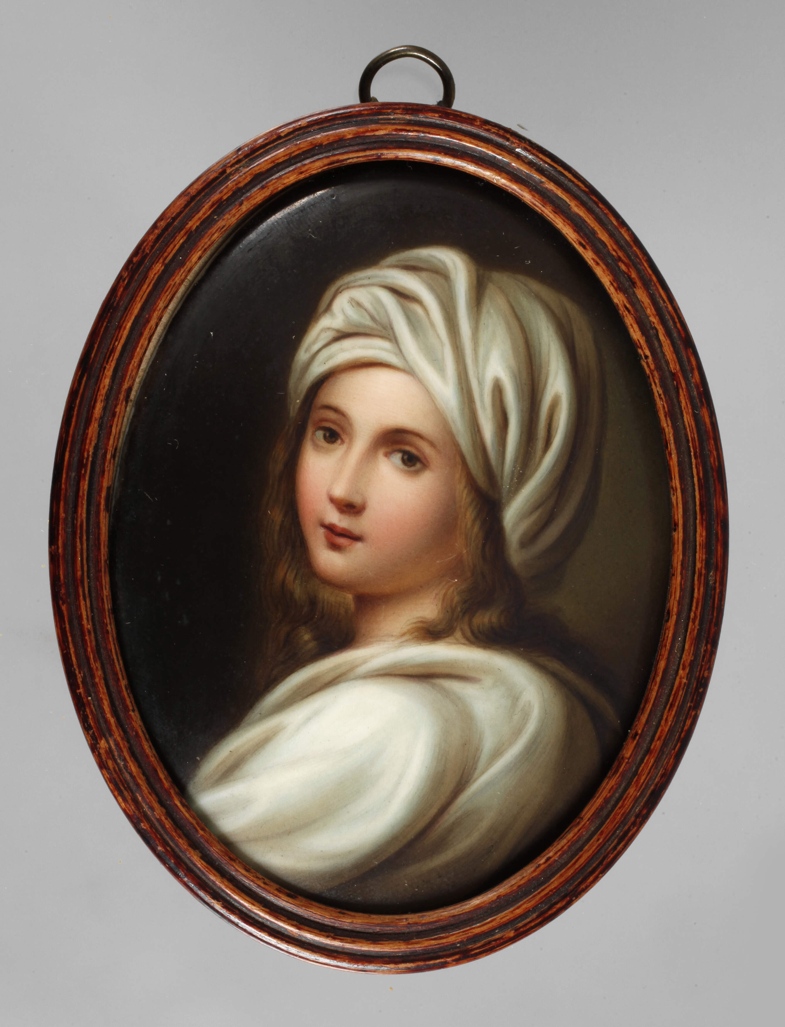 Kleine Porzellanbildplatte "Beatrice Cenci"