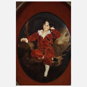 Porzellanbildplatte Kinderbildnis