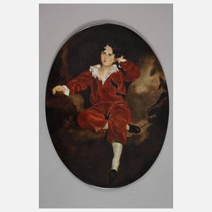 Porzellanbildplatte Kinderbildnis