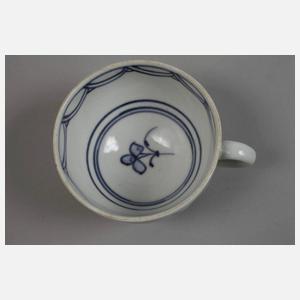 Böhmen Tasse mit Untertasse Blaumalerei
