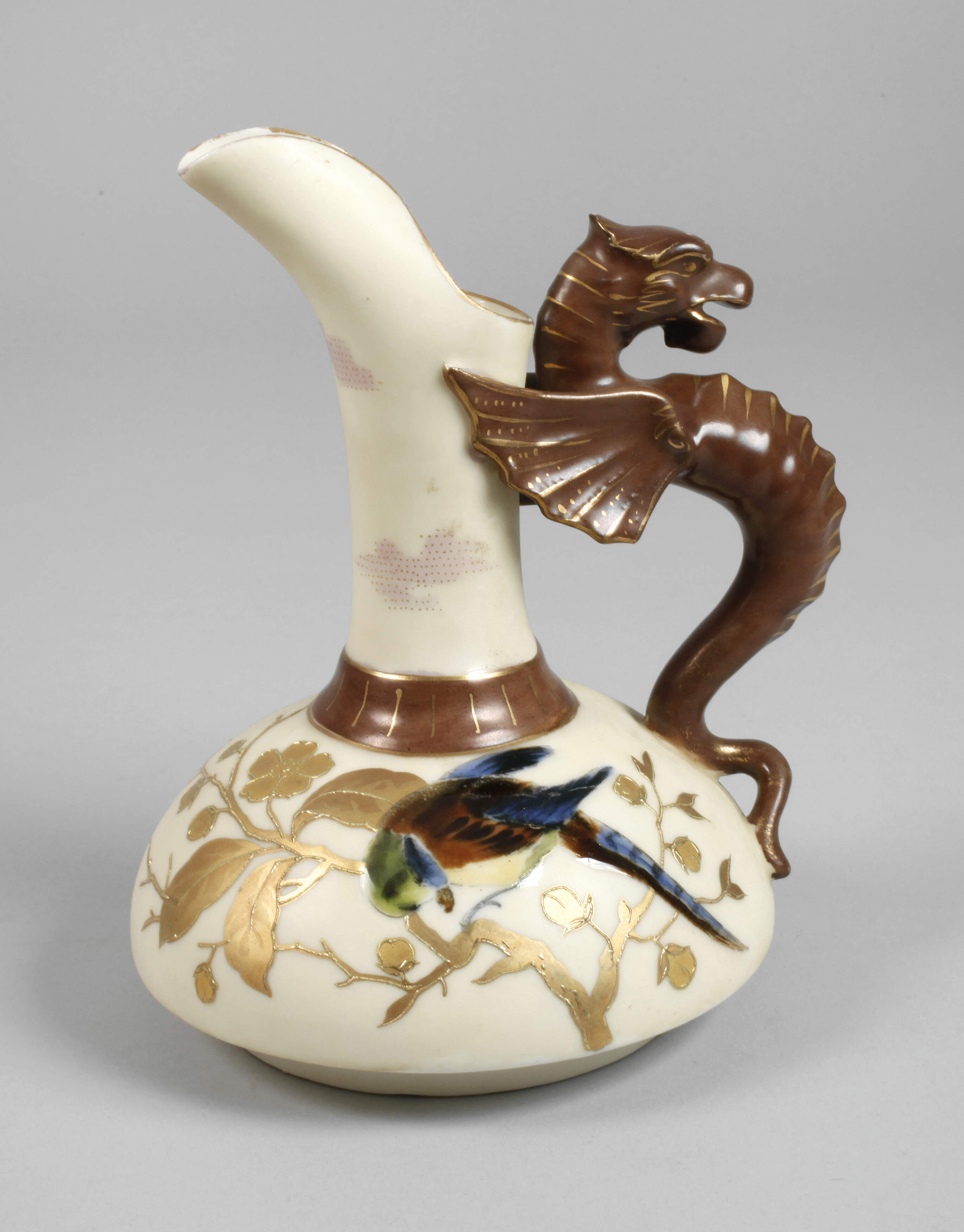 Böhmen Karaffe mit Drachenhenkel