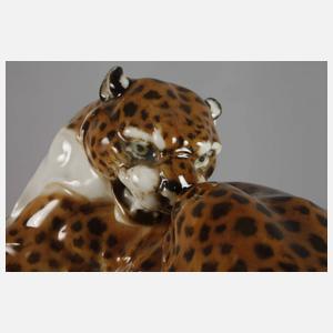 Hutschenreuther "Ascher mit Leopard"