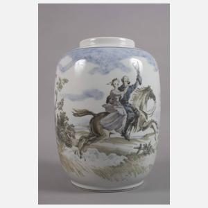 Kopenhagen große Unikatvase Märchenszene