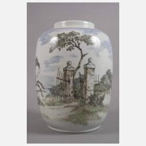 Kopenhagen große Unikatvase Märchenszene