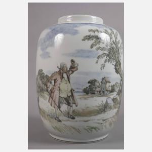 Kopenhagen große Unikatvase Märchenszene