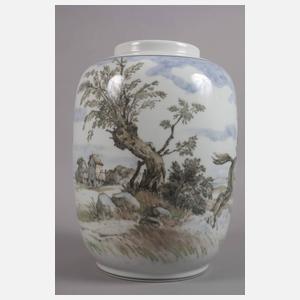 Kopenhagen große Unikatvase Märchenszene