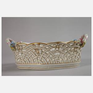 KPM Berlin Korbschale "Blumenbukett"