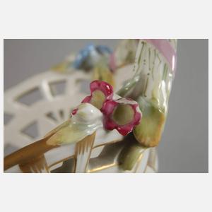 KPM Berlin Korbschale "Blumenbukett"