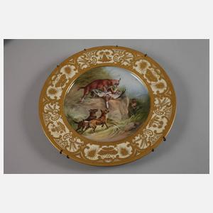 KPM Berlin drei Prunkteller Afrikanische Tierwelt