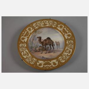 KPM Berlin drei Prunkteller Afrikanische Tierwelt