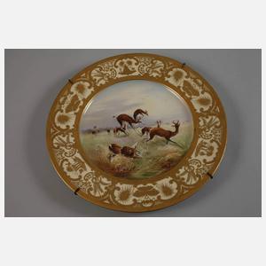 KPM Berlin drei Prunkteller Afrikanische Tierwelt