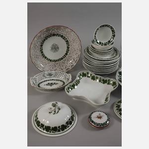 Meissen großes Konvolut Weinlaubdekor