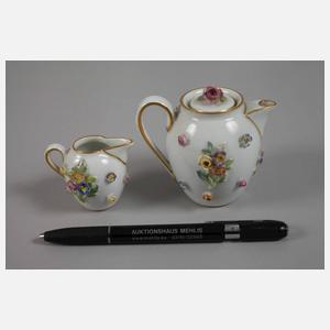 Meissen Miniatur Tête-à-Tête mit Blütenbesatz