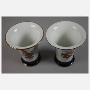 Meissen Paar Trompetenvasen "Blumenbukett"