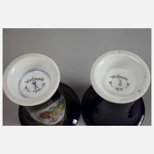 Meissen Paar Trompetenvasen "Amsterdamer Art"