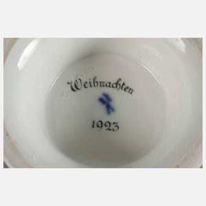 Meissen Trichtervase Ansicht Fachwerkhaus