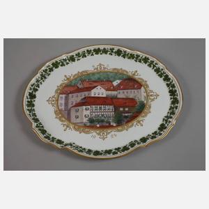 Meissen kleines Tablett Gebäudeansicht