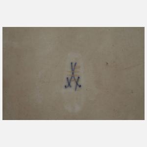 Meissen kleines Tablett Gebäudeansicht